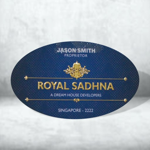 Oval Shaped - Shop Visiting Card